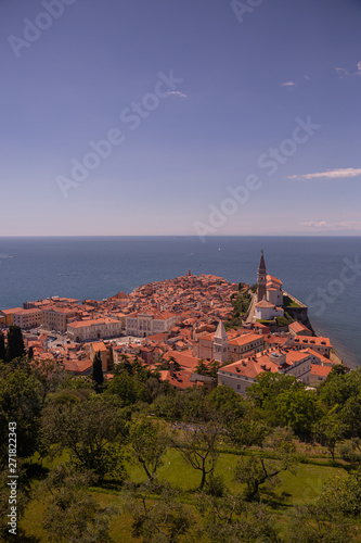view of piran in slovenia 