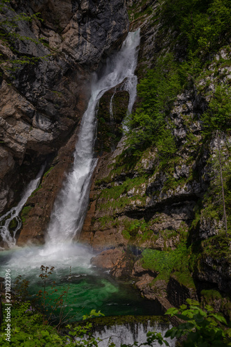 waterfall in deep forest