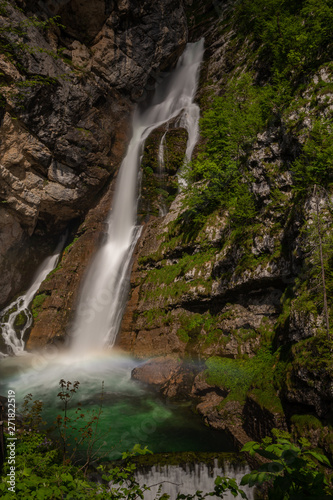 waterfall in deep forest