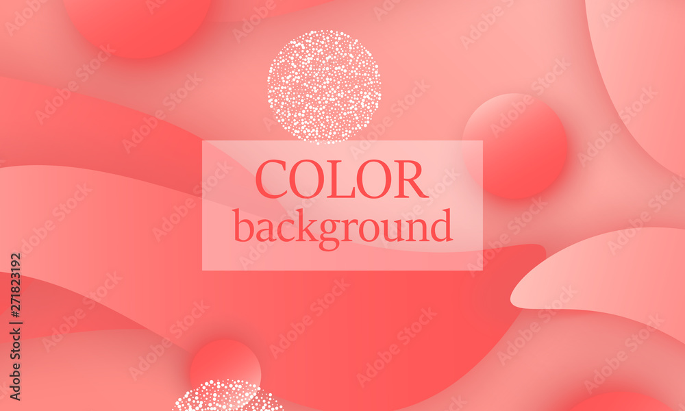 Coral color abstract background. Vector.