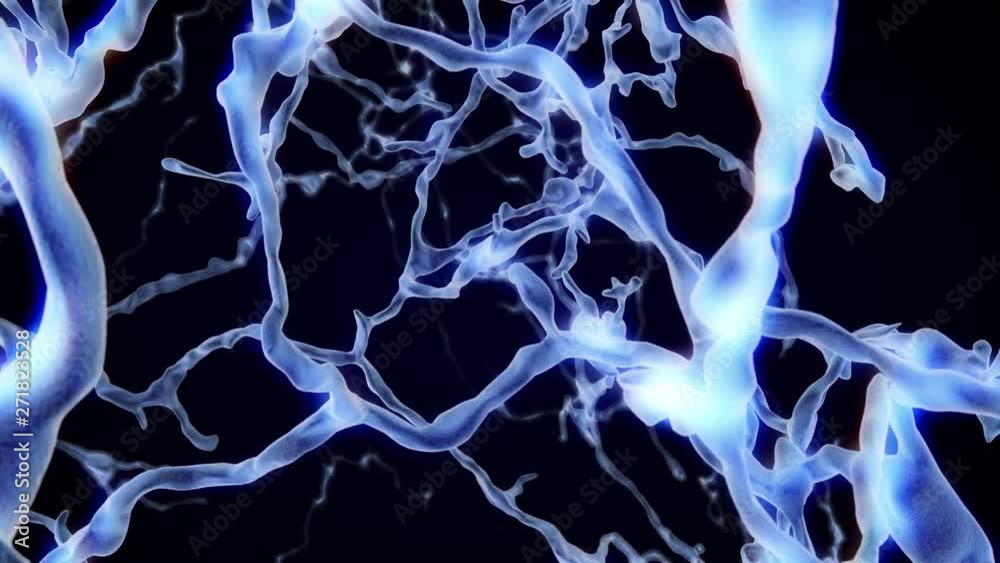 Vidéo Stock Real Neuron network synapse inside the human brain