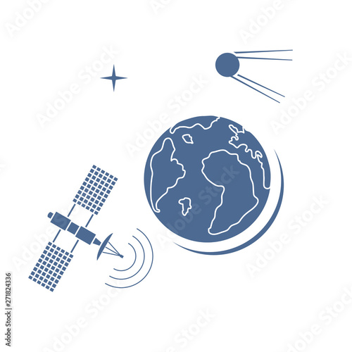 Earth Day Planet Earth, satellite, orbital station