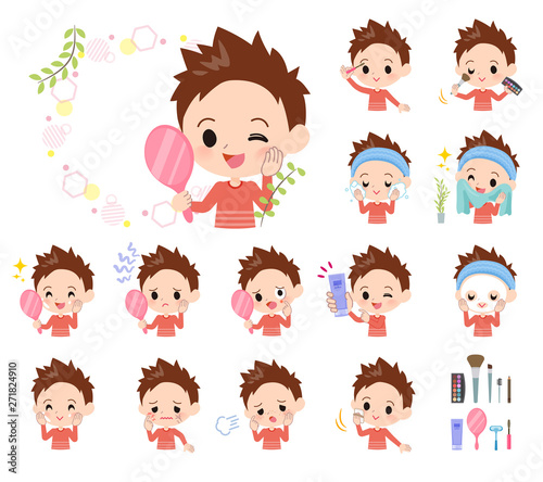 Red clothing boy_beauty