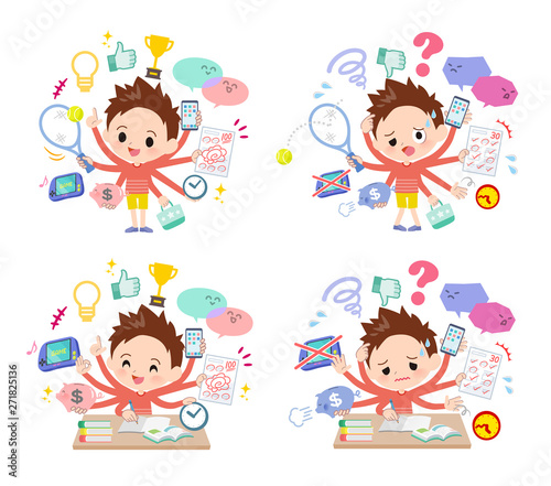 Red clothing boy_mulch task