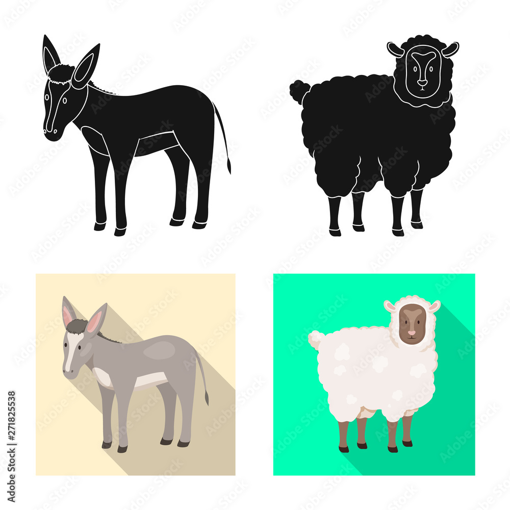 Isolated object of breeding and kitchen  symbol. Set of breeding and organic  vector icon for stock.