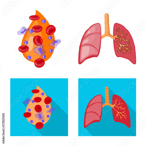 Isolated object of biology and scientific sign. Set of biology and laboratory stock symbol for web.