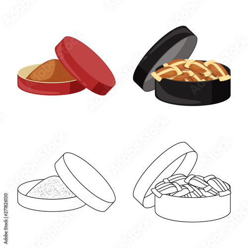 Vector design of refuse and stop symbol. Set of refuse and habit stock vector illustration.