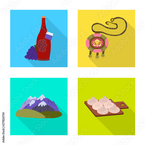 Isolated object of culture and sightseeing symbol. Collection of culture and originality stock symbol for web.
