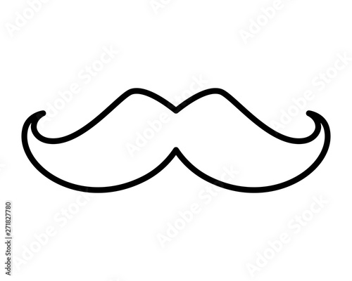 comic mustache style hipster icon