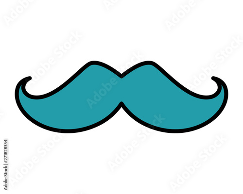 comic mustache style hipster icon