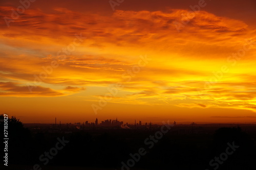 Sunrise Frankfurt Skyline