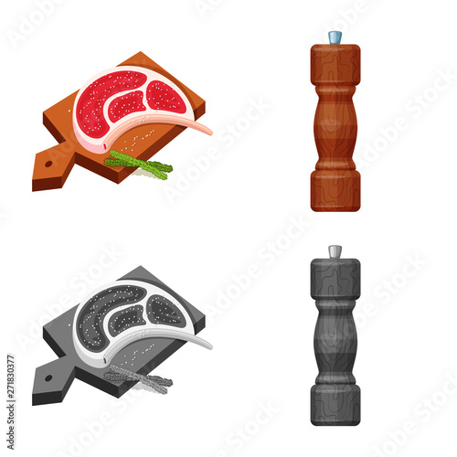 Vector illustration of cooking and sea logo. Set of cooking and baking   stock vector illustration.