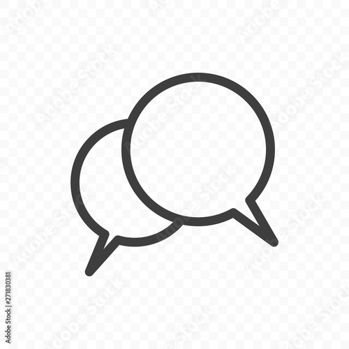 Chat bubbles icon. Vector on transparent background.