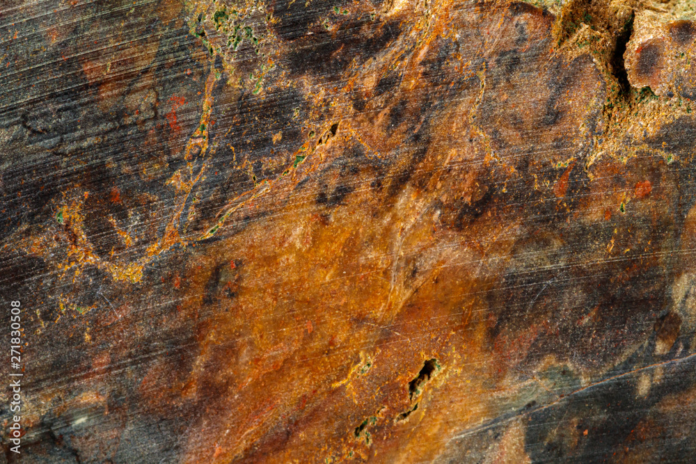 Macro stone Jasper mineral on white background