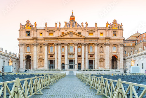 Photography St Peters Basilica - main entrance from St Peters Square