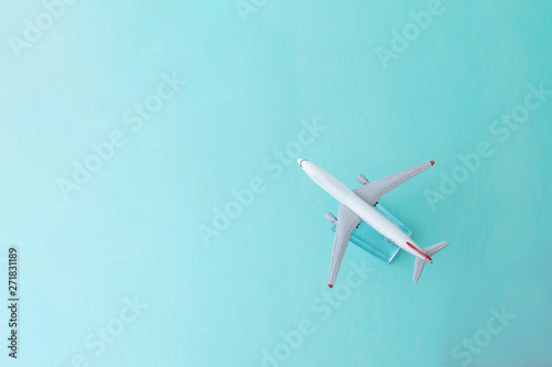toy plane on a green background