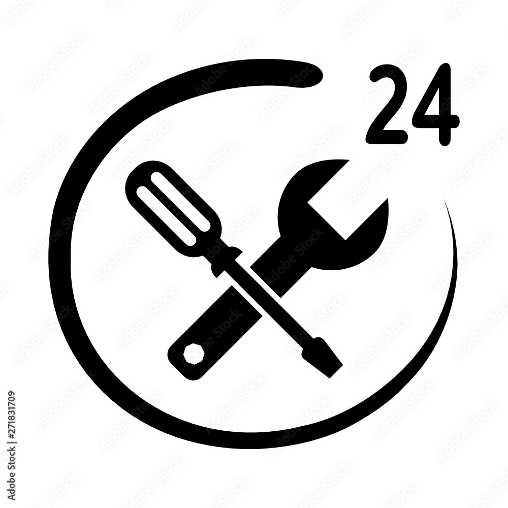 klucz i śrubokręt 24h ikona klucz i śrubokręt 24h ikona