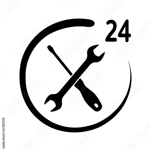 klucz i śrubokręt 24h ikona