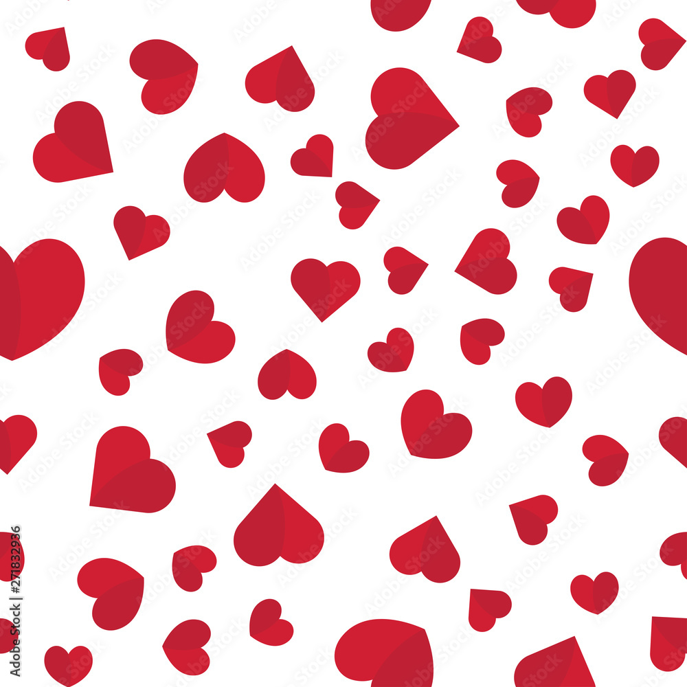 Hearts seamless pattern. Love texture background.