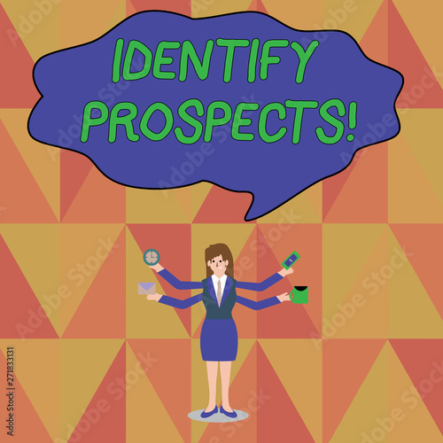 Fotografie Word writing text Identify Prospects
