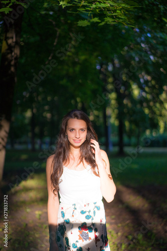 young woman in the park