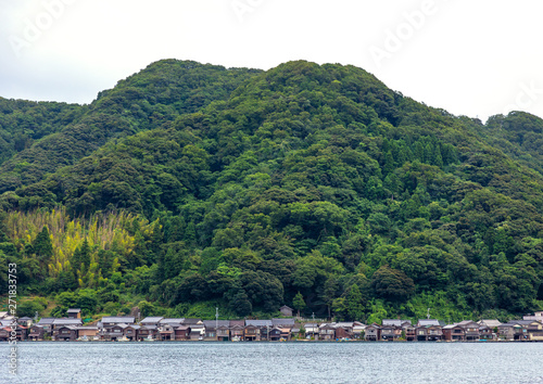 Funaya fishermen houses, Kyoto prefecture, Ine, Japan photo