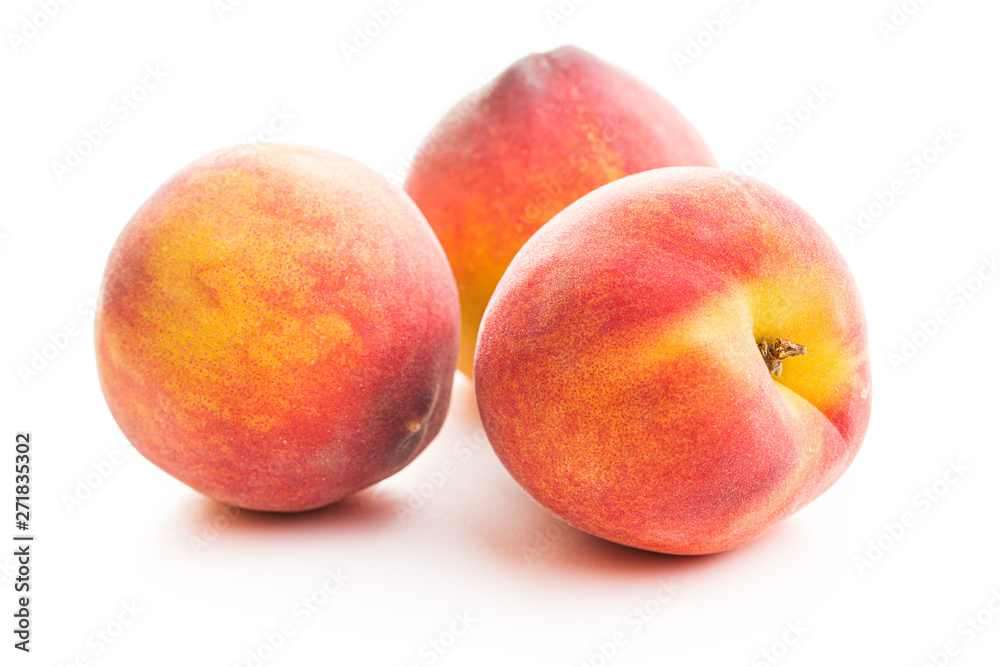 Sweet peaches fruit.