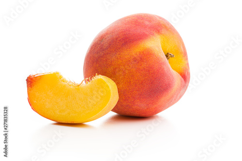 Sweet peaches fruit.