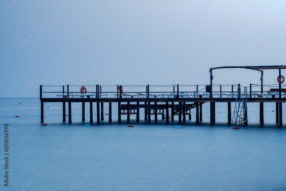 View of the Mediterranean Sea and the pier