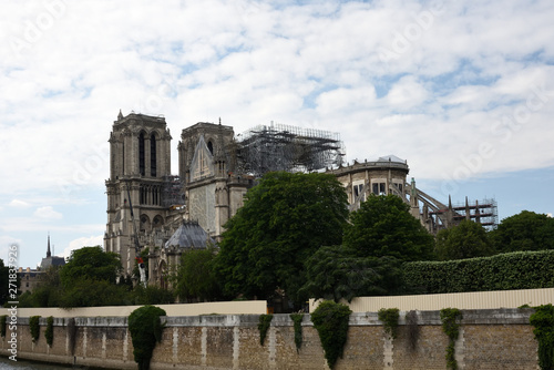 view of notre dame in paris france
