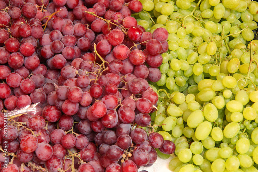 background of different grapes on market background of different grapes on market
