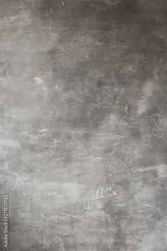 Texture of gray concrete. Decorative plaster on the wall. Grey texture.