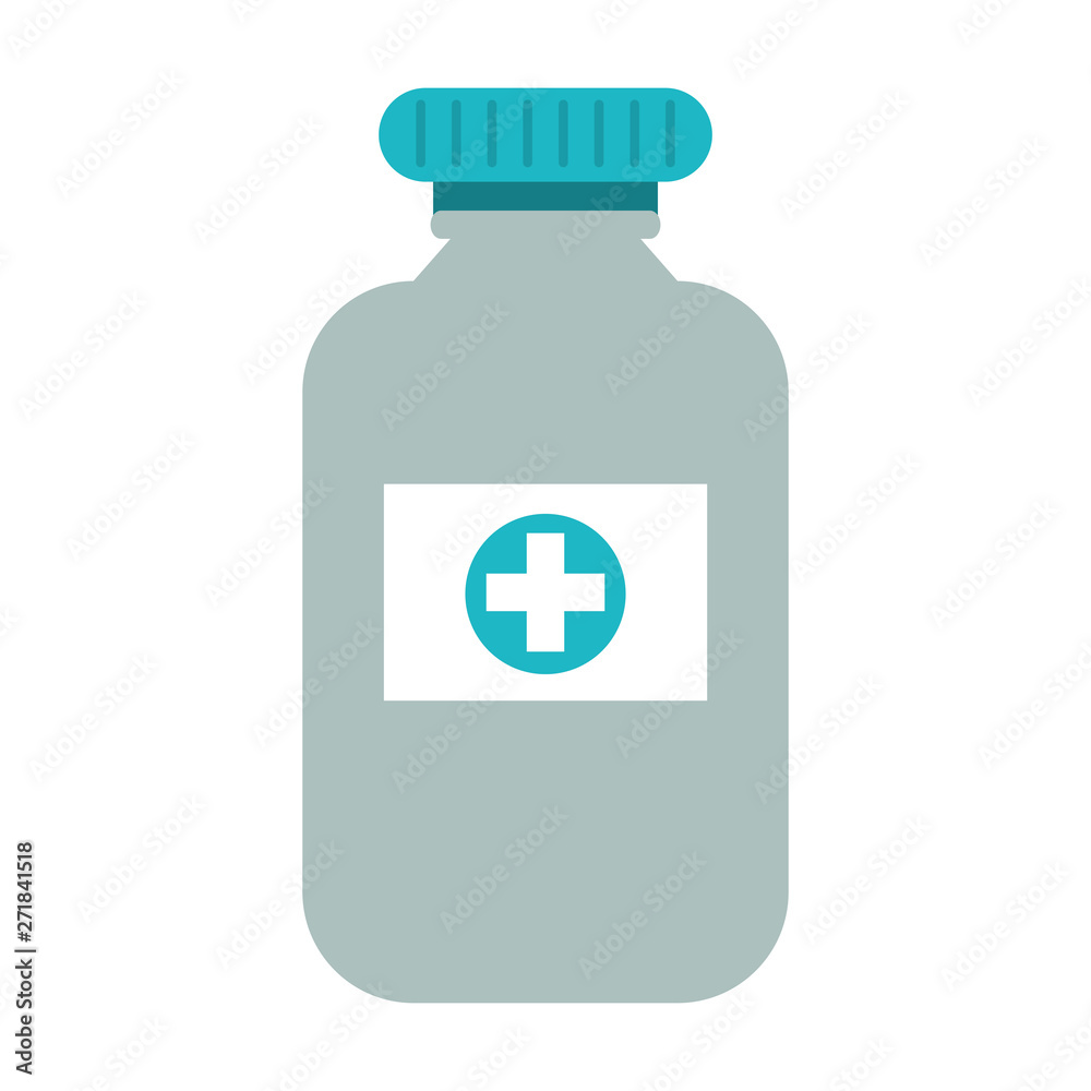 Medicine bottle pills isolated symbol