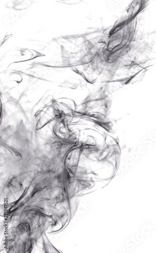 Fototapeta Naklejka Na Ścianę i Meble -  Black smoke on white background