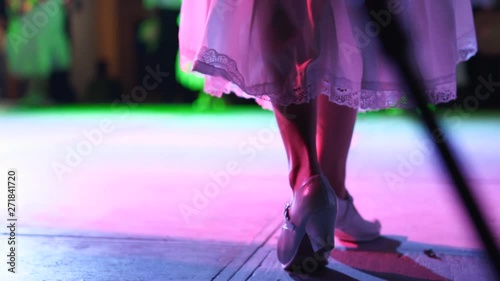 Dancers perform traditional folkloric dance of Veracruz during a dress rehearsal for tourist performance