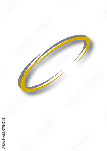 Anello circolare doppio gold e silver