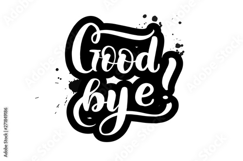 brush lettering good bye