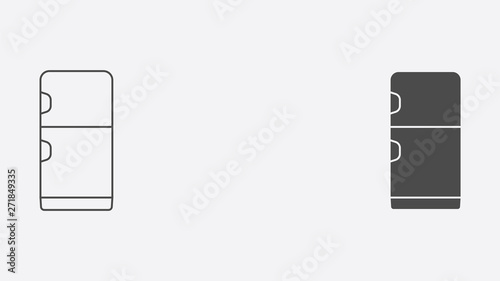 Refrigerator vector icon sign symbol