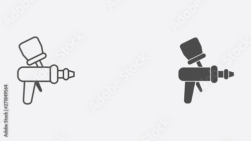 Spray gun vector icon sign symbol