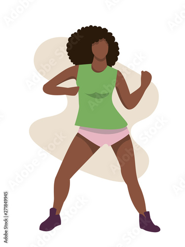 Reggaeton dancer vector illustration. Reggaeton girl, reggaeton dance.