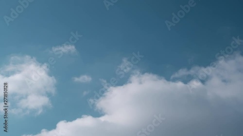 Wallpaper Mural Video, Blue sky and clouds. Beautiful piling up clouds on a blue calm sky. Torontodigital.ca