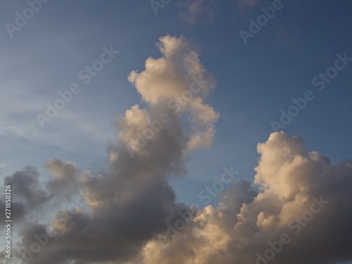 Cumulonimbus Clouds in a Blue Sky