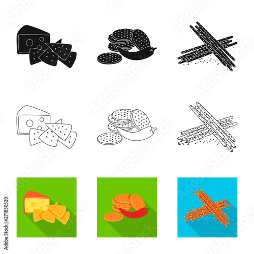 Isolated object of taste and seasonin sign. Collection of taste and organic   stock symbol for web.