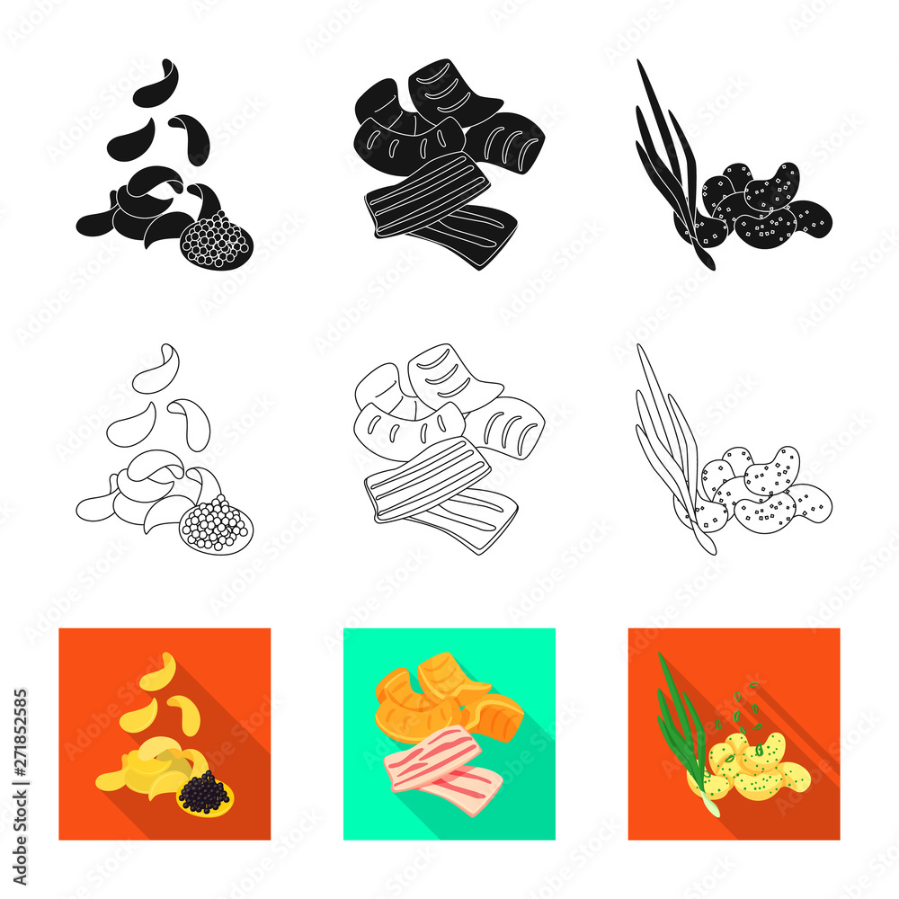 Vector illustration of taste and seasonin icon. Collection of taste and organic   stock symbol for web.