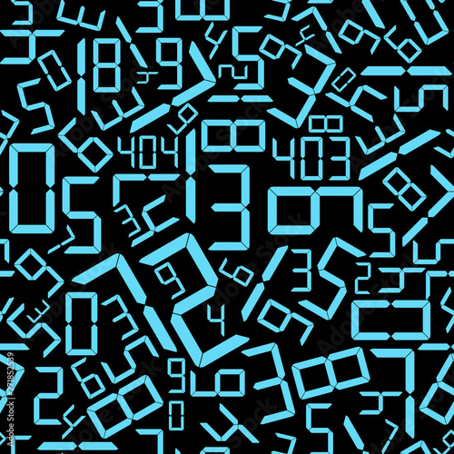 Background seamless pattern, numbers scattered chaotic
