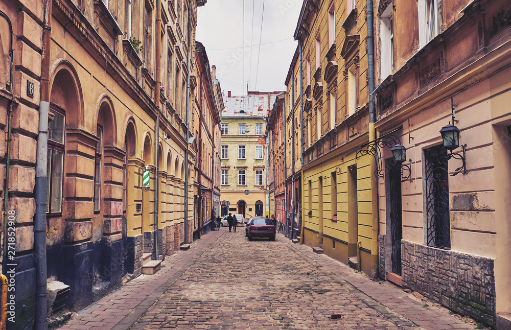 Beautiful old streets in Lviv. Beautiful old streets in Lviv.