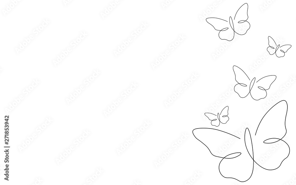 Summer background with butterfly vector illustration Summer background with butterfly vector illustration
