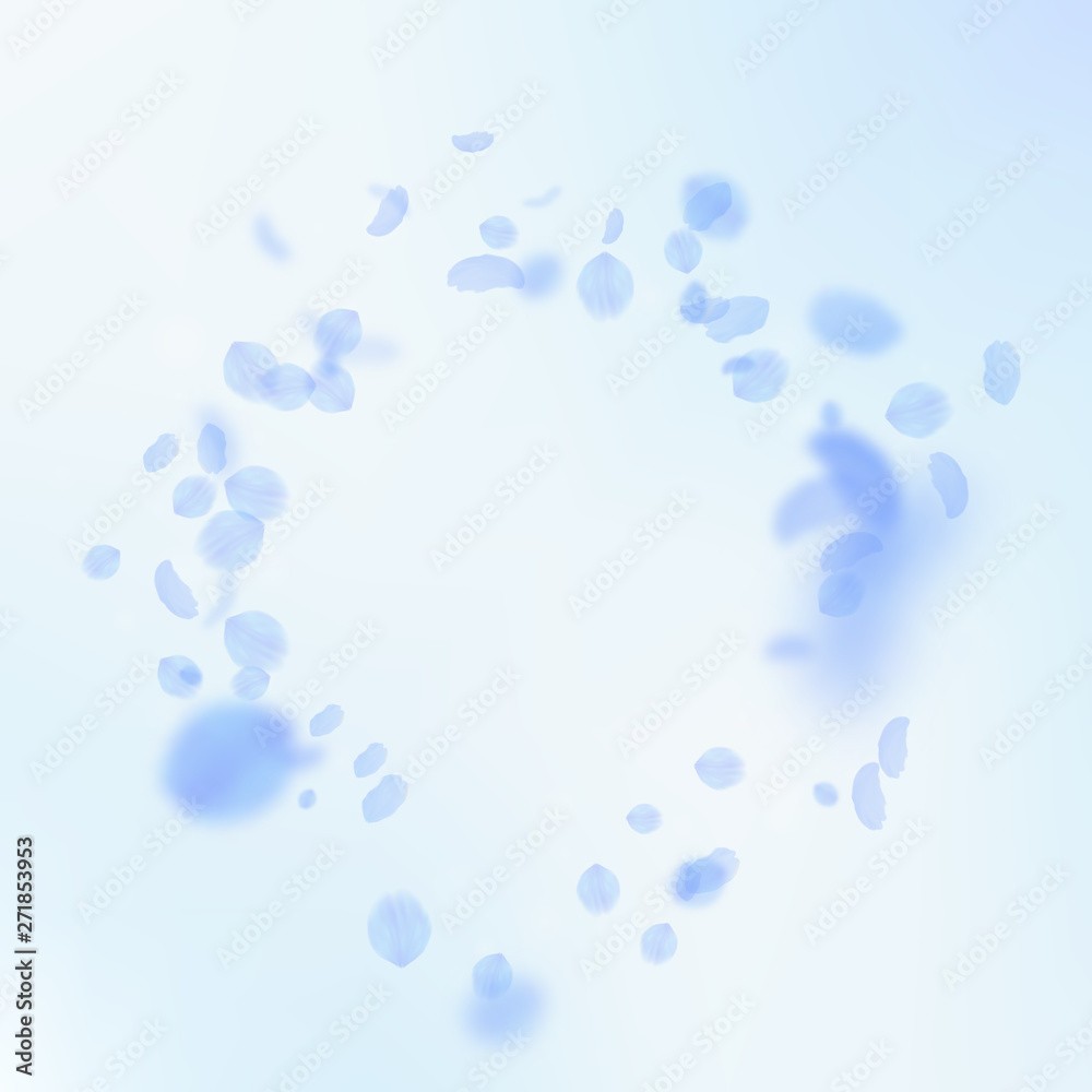 Dark blue flower petals falling down. Bizarre roma Dark blue flower petals falling down. Bizarre roma