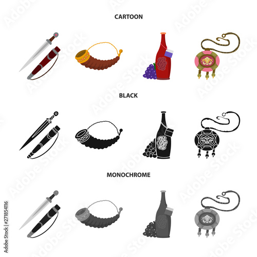 Vector design of culture and sightseeing logo. Collection of culture and originality vector icon for stock.