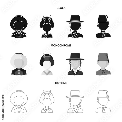 Isolated object of imitator and resident symbol. Collection of imitator and culture stock vector illustration.